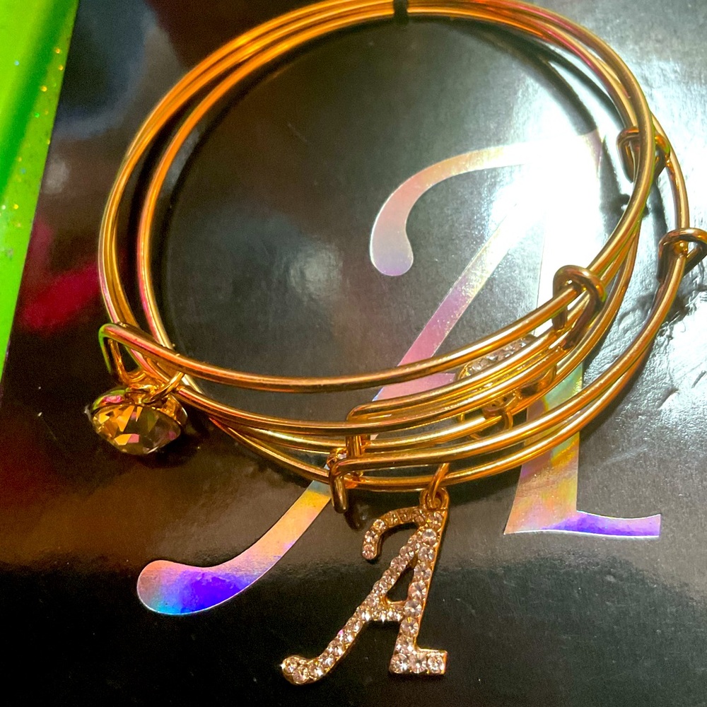 Letter “A” initials Bracelet Bangles